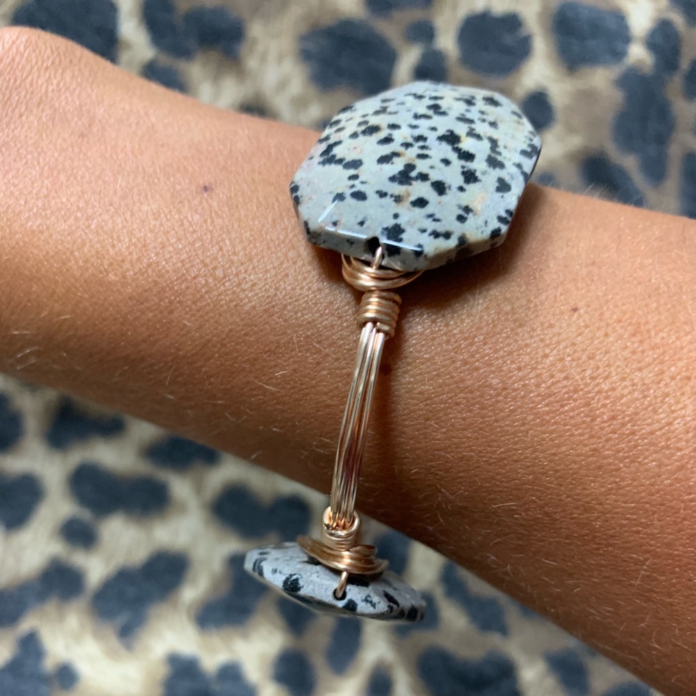 Bourbon and bowties bangle bracelet